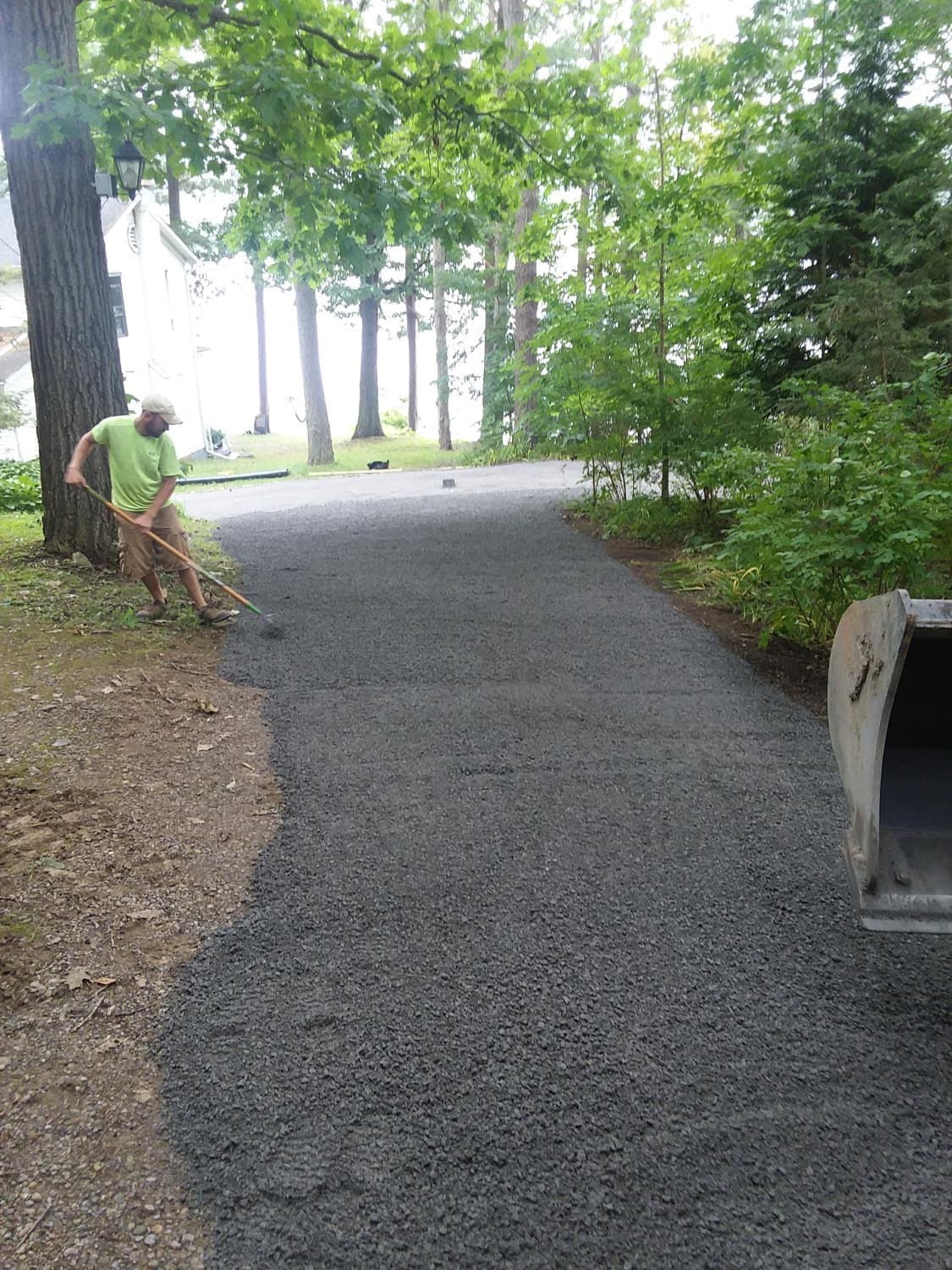 Photo of a retaining wall under construction